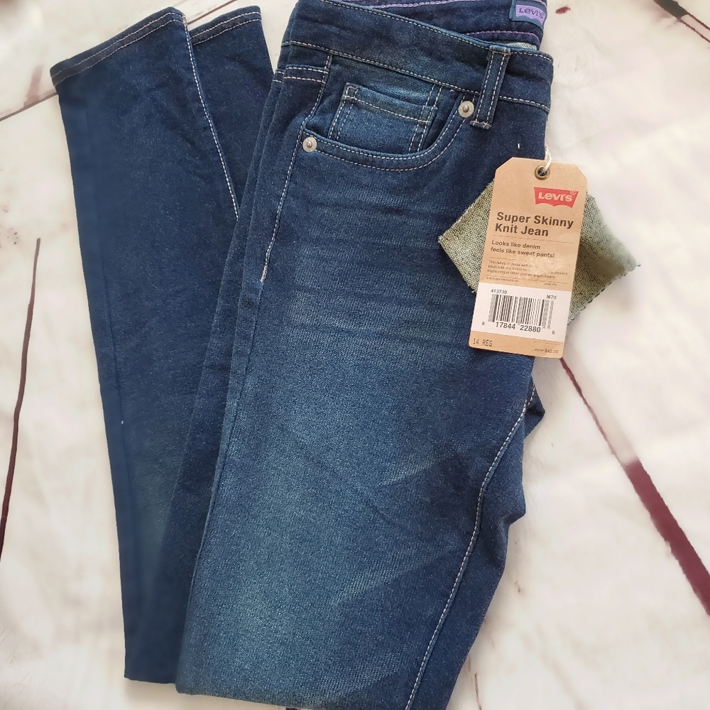 Levi’s | 14 Girls Jeans Super Skinny Knit Denim